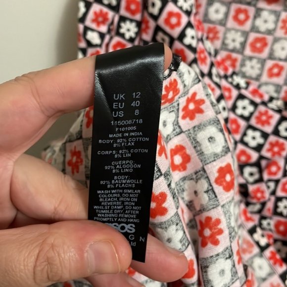 ASOS Backless Floral Mini Dress - Black and Red - Picture 9 of 10